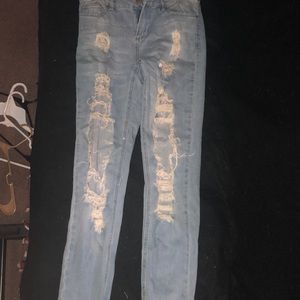 Light ripped jeans